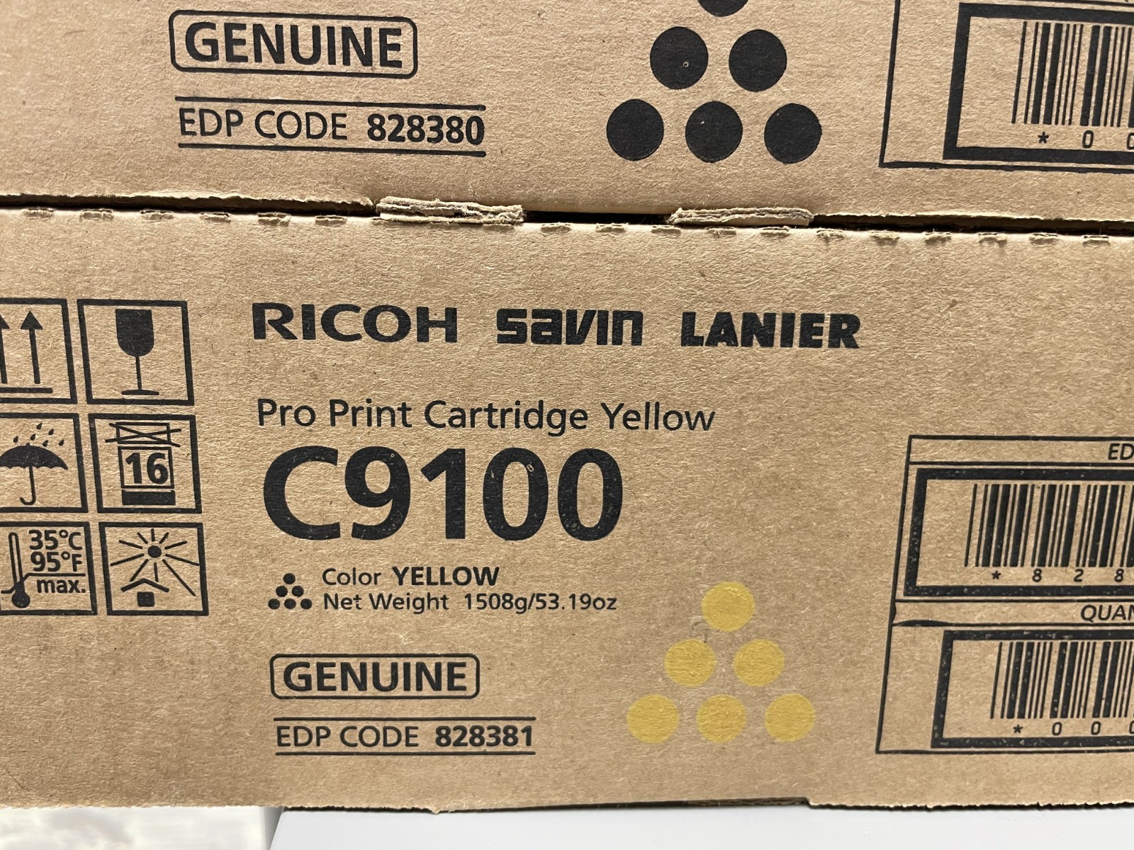 RICOH Savin C9100 (828381) YELLOW TONER CARTRIDGE
