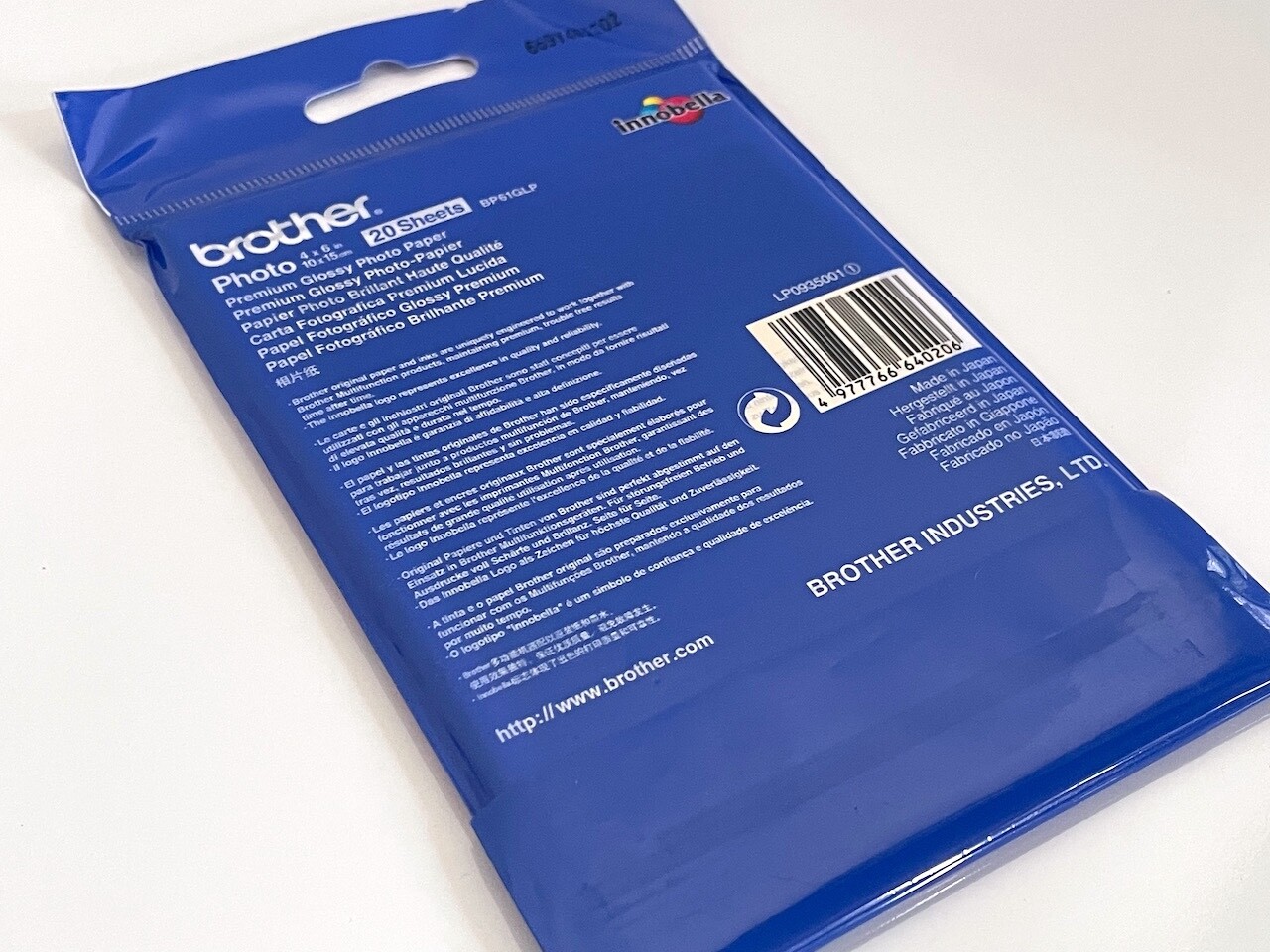 Brother Premium Glossy Photo Paper 10x15cm 4×6” 190gsm 20 Sheets