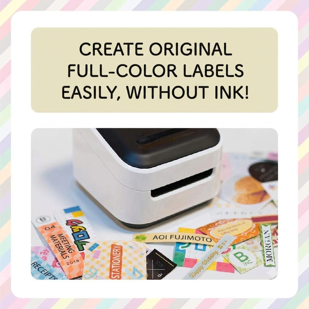 Brother VC-500W Full Color Label Printer Wi-Fi ZINK Zero Ink 25mm Roll Japan
