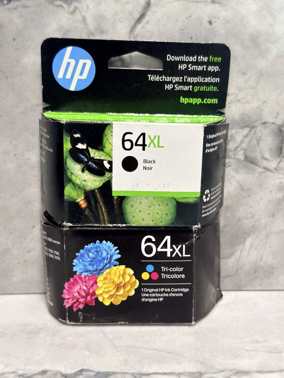 HP Genuine 64XL Black & Tricolor Combo Ink Cartridges 2027-2028 Sealed
