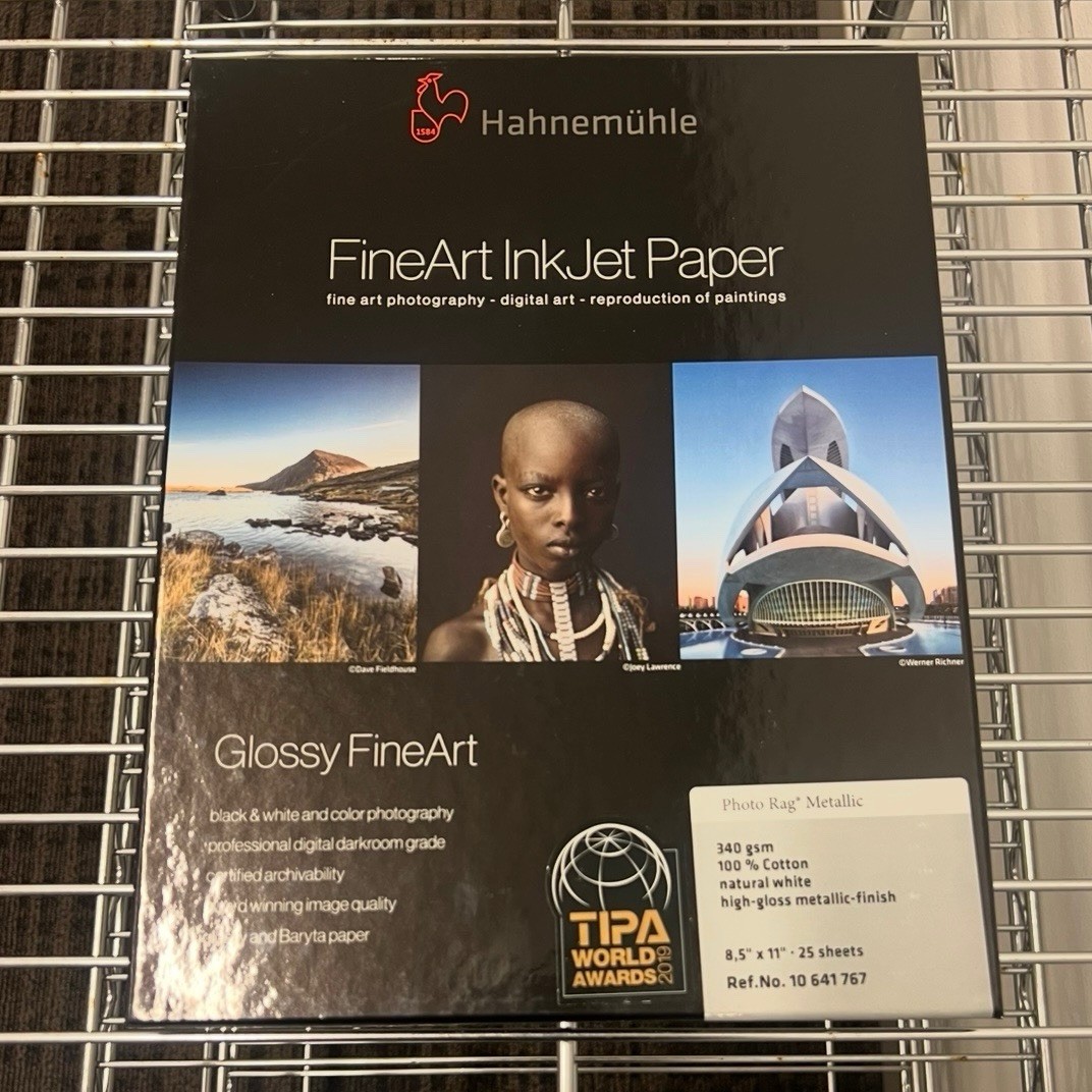 Hahnemuhle Photo Rag Metallic 8.5”x11” 25 sheets 340gsm