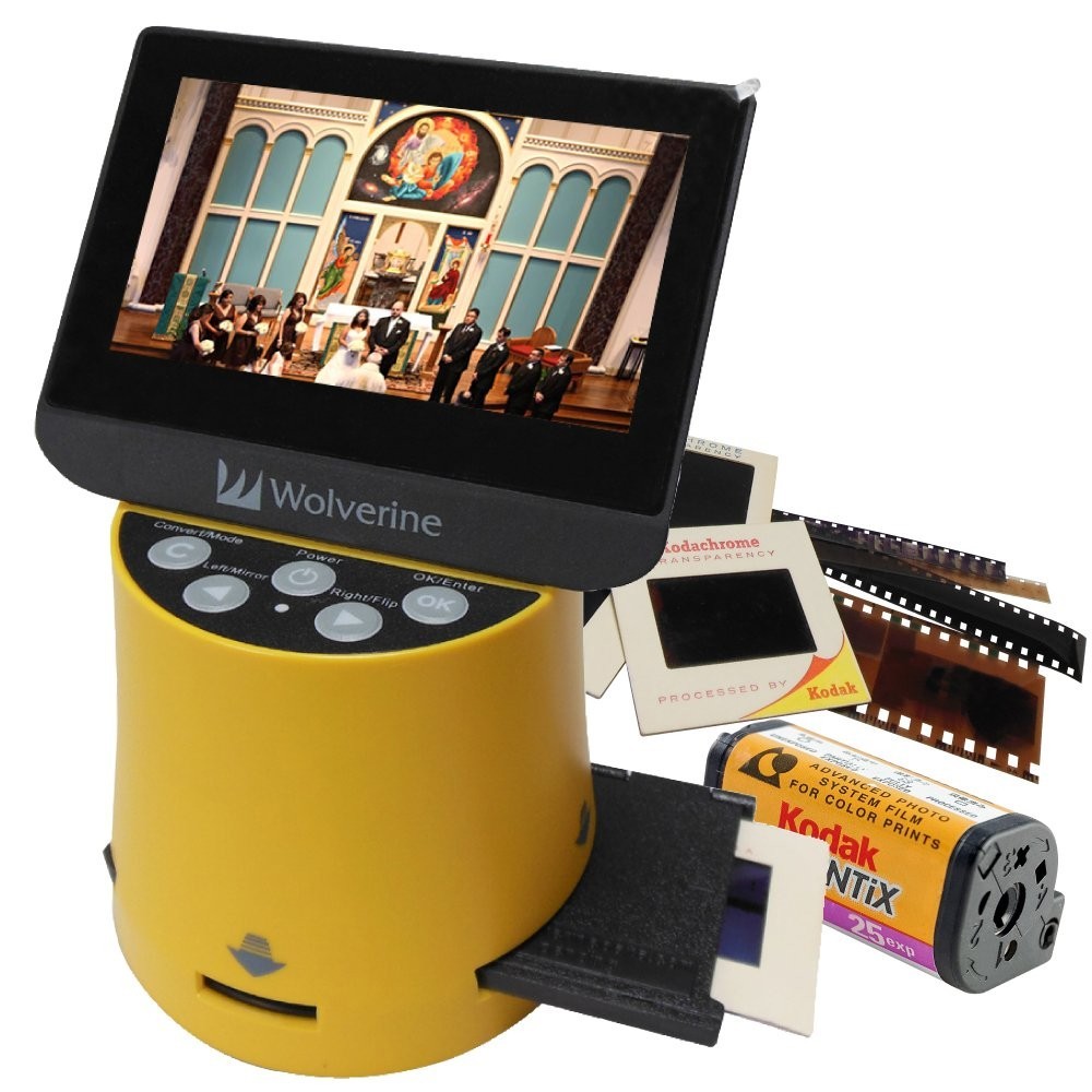 8-in-1 Film to Digital Converter, 35mm, 127, 126, 110, APS, 4.3″ Screen, HDMI Ou