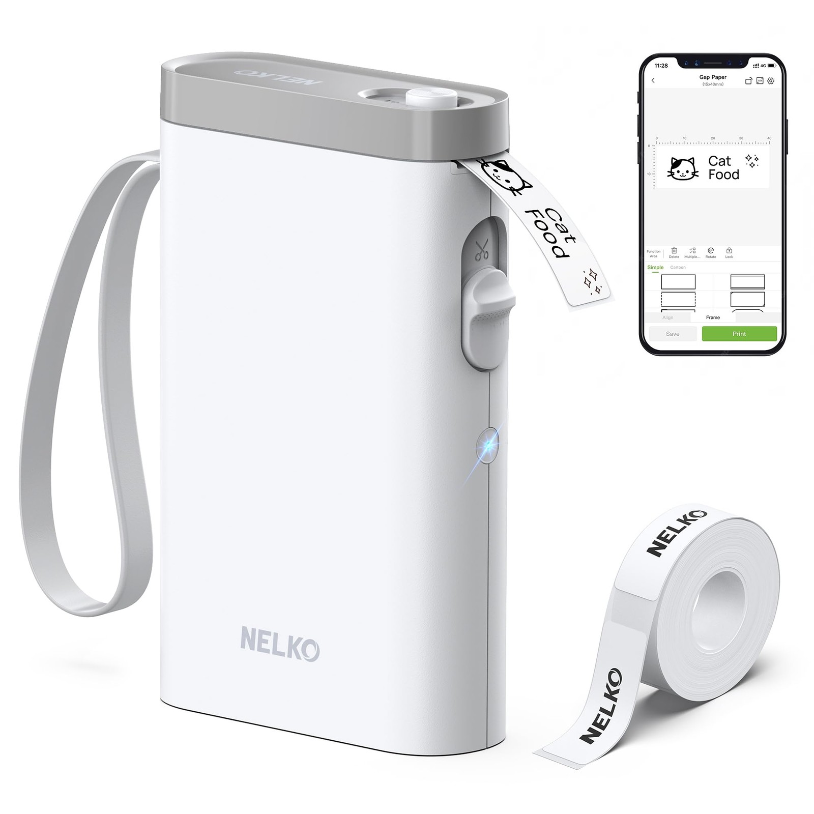 Bluetooth Label Maker – Wireless Mini Printer with Multiple Templates for Home