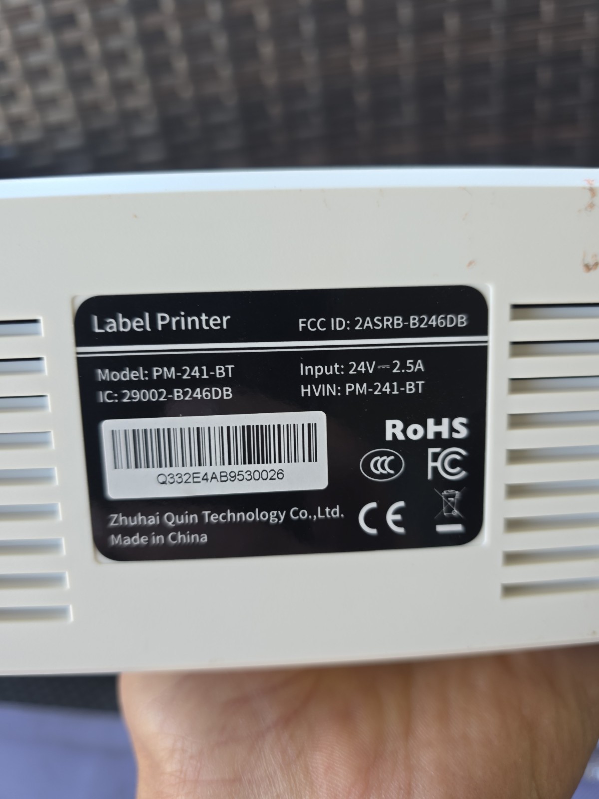 Phomemo 241BT Bluetooth Shipping Label Printer 4×6 for Small Business Damaged D3