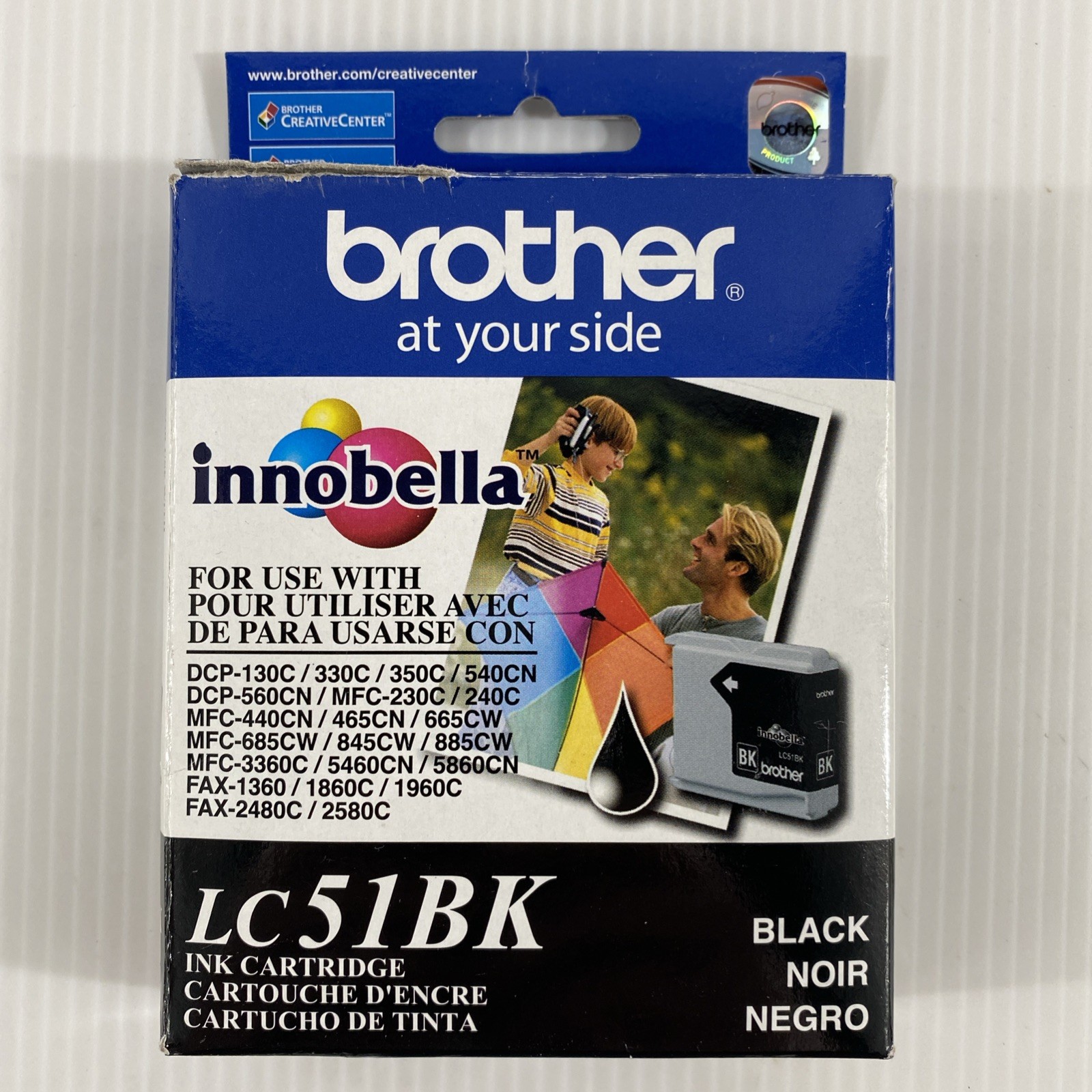 Brother LC51BK Black Ink Cartridge Innobella Genuine Original OEM Sealed