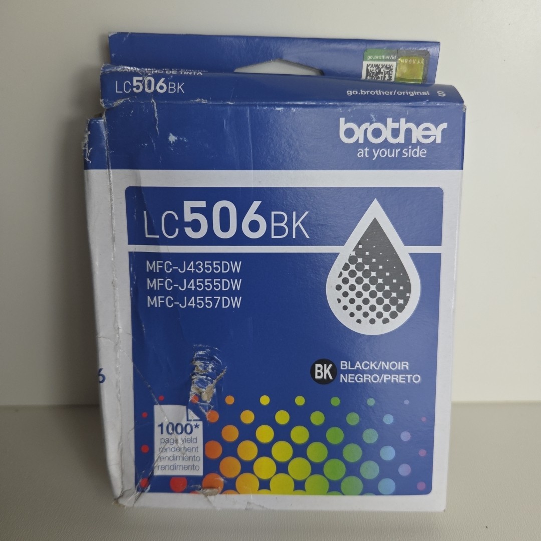 NEW OEM – BROTHER LC506BK BLACK Ink Cartridge – 06/2027