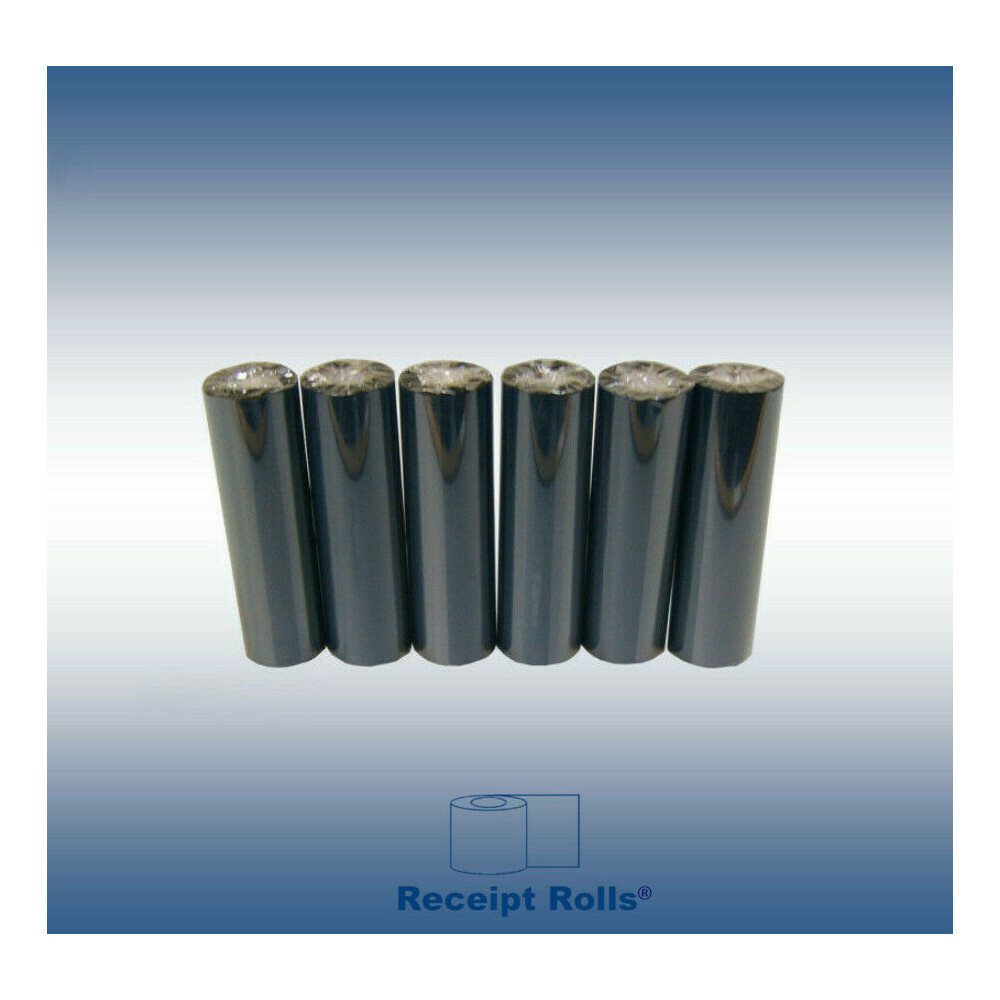 6 Resin Enhanced Thermal Transfer Ribbons 4.33″x 243′ 110×74 for Zebra & Eltron