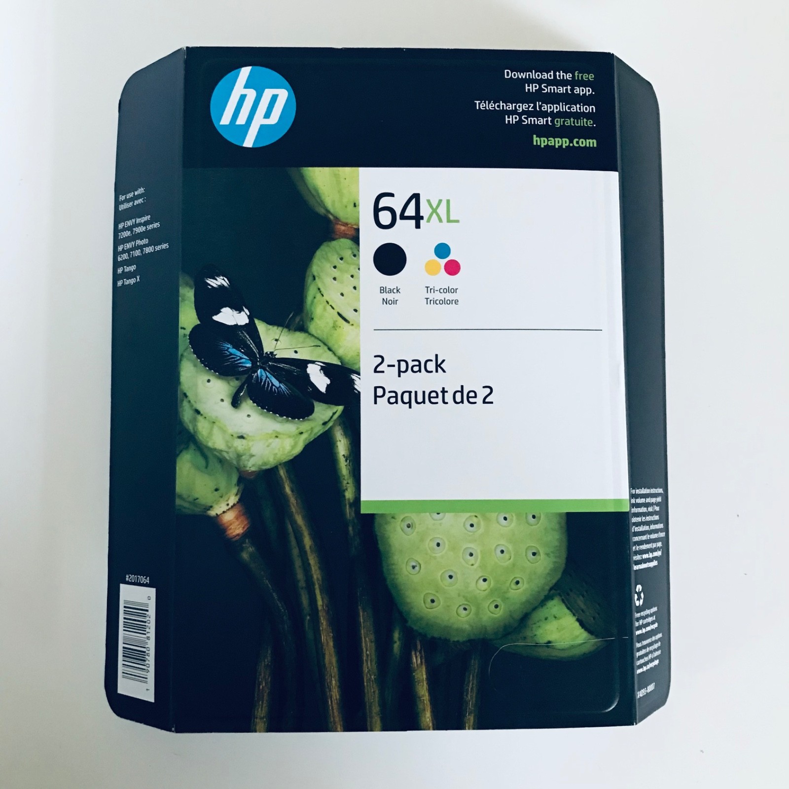 Genuine HP 64XL Black + Tri-Color Ink Cartridge Set High Yield 2 Pack OEM 5/2026