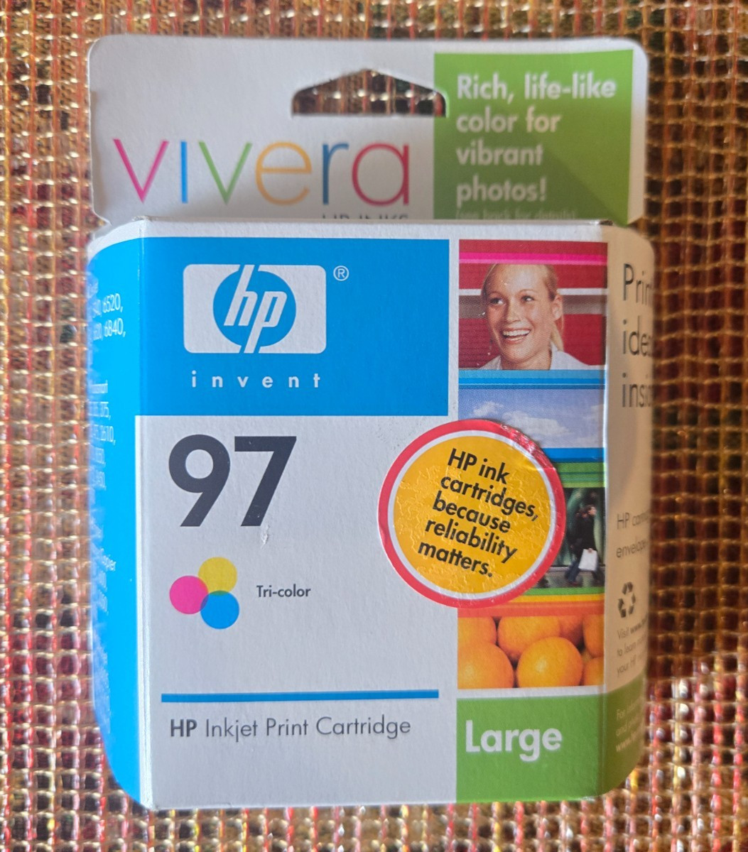 HP 97 C9363WN Vivera Ink Cartridge – Tri-Color – SEALED – EXP July 2007