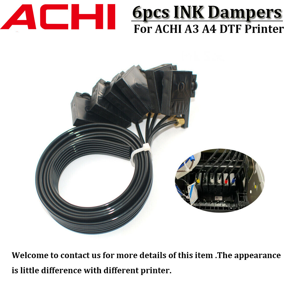 6pcs UV Ink Damper Ink Sac for ACHI A3 /A4 / DTF Printer UV Printer Ink Supply