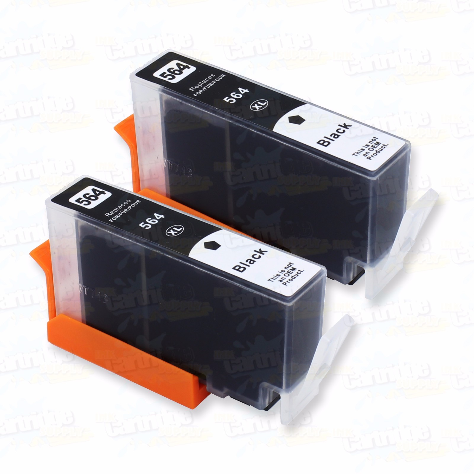 2 PACK 564XL Black Ink Cartridge for HP Photosmart 6510 6520 7510 7520 Printer