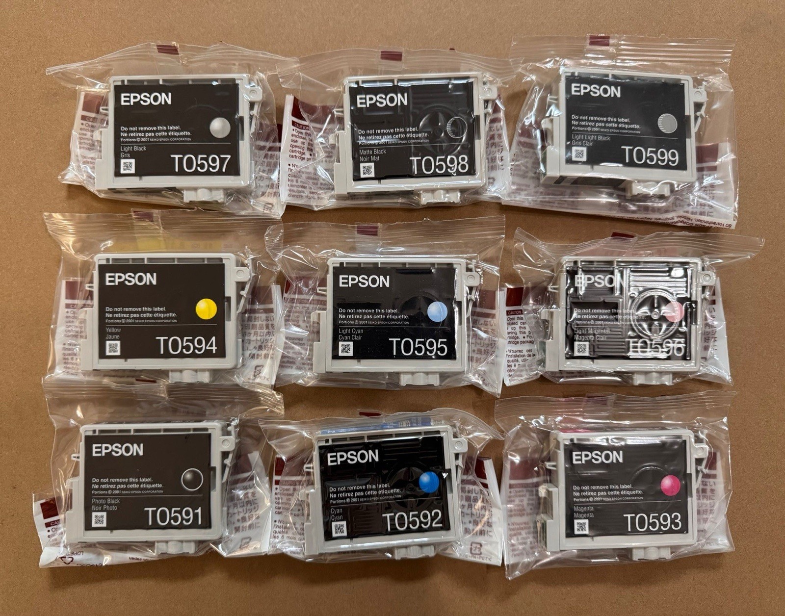 Genuine Epson 59 T059 Ink Cartridge 9 Pack for Stylus Photo R2400