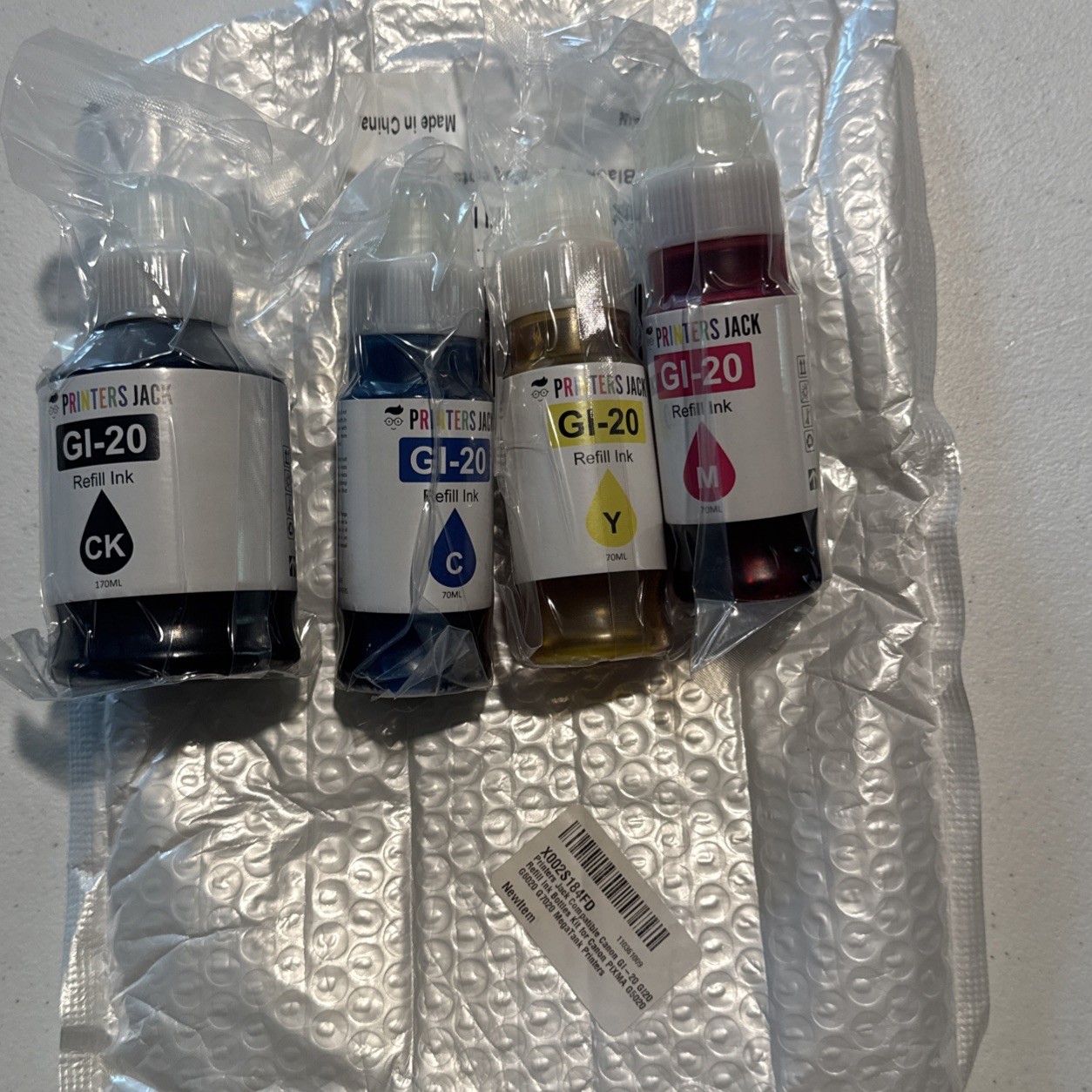 Ink Refill Kit for Canon PIXMA G5020 G6020 G7020 MegaTank Printers Compatible