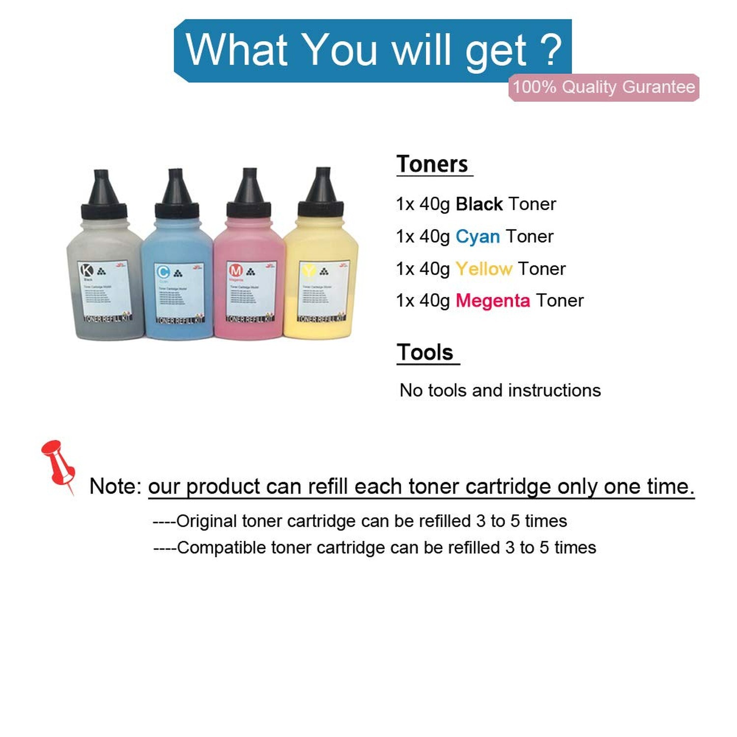 Toner Refill Powder Compatible for HP 202a CF500A CF501A CF502A CF503A 202X T…