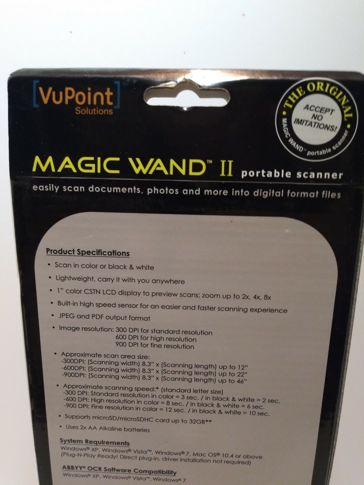 VuPoint Magic Wand II 2 Portable Scanner Photos Convert JPG ST441R (28480-2) New