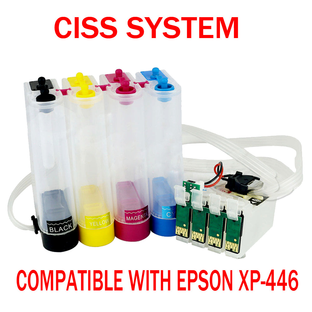 CISS Continuous Ink Supply System Compatible with Epson XP-446 Printer CISS ONLY