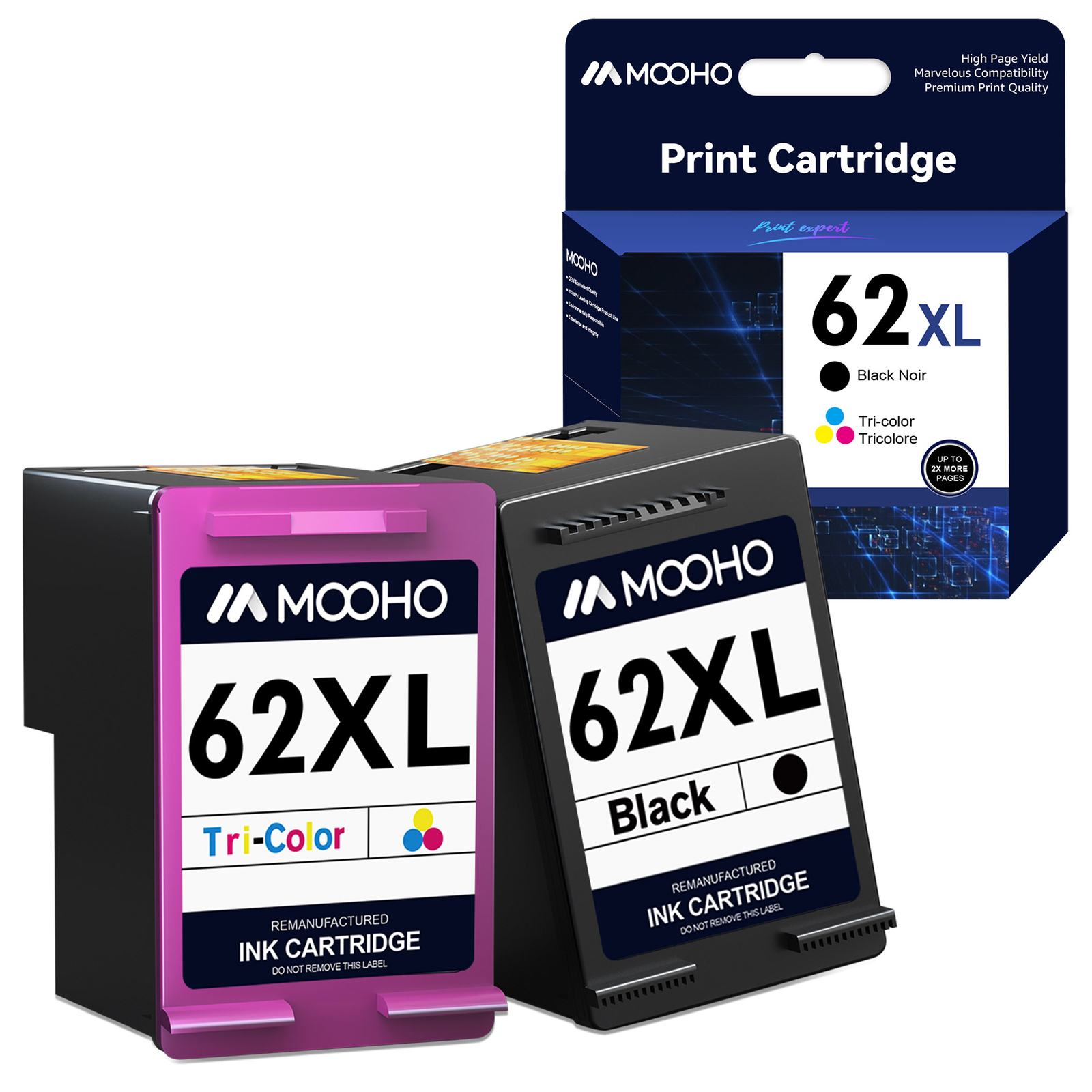 62XL C2P05AN Black 62XL C2P07AN Color Ink for HP ENVY 5665 5661 5541 8000 8005