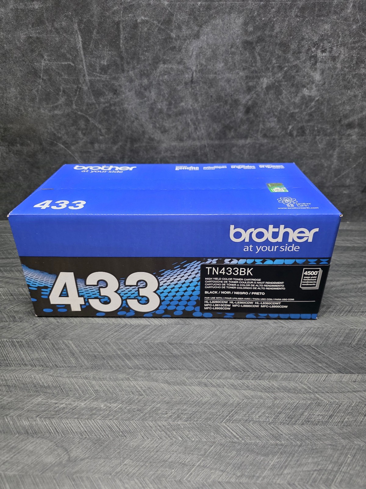Brother TN433BK Genuine Black High Yield Toner Cartridge HL-L8360CDW New In Box