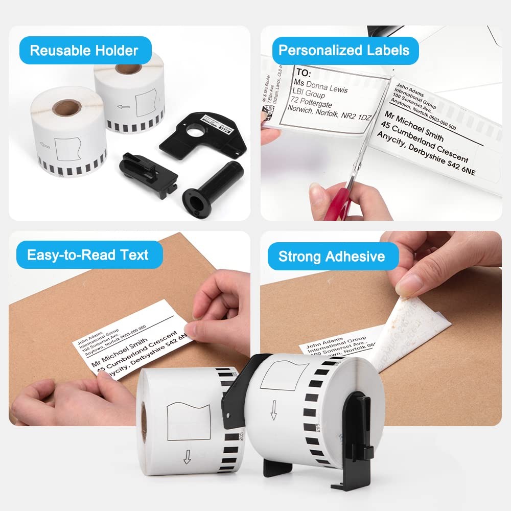 DK-2205 Compatible with Brother DK2205 (2.4 in X 100 Ft) Label Maker Tape Use…