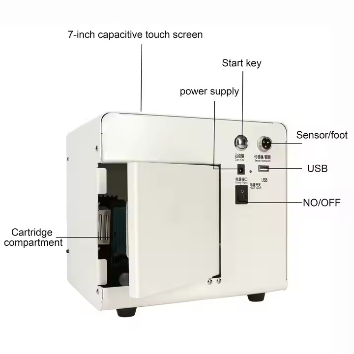 Desktop inkjet printer, canned bottle cap packaging barcode date printingmachine