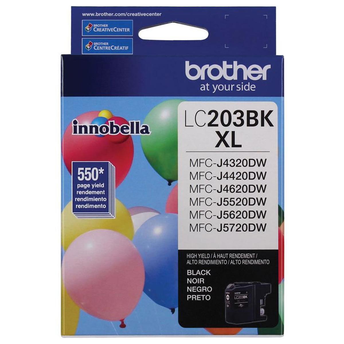 Brother LC203 Innobella High Yield XL Series Black Ink Cartridge, 550 Pages Yiel
