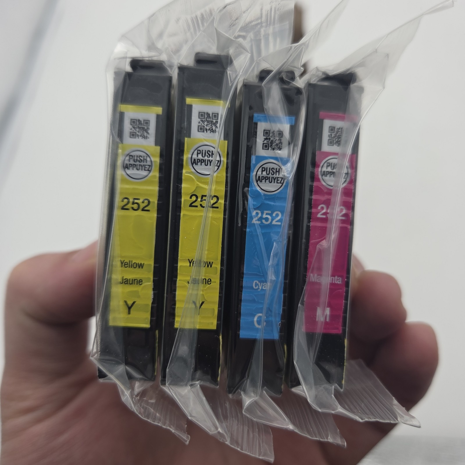 Epson 252 Ink Cyan Magenta 2x Yellow Exp 04/2020 Combo 4pk (No Black) New Sealed