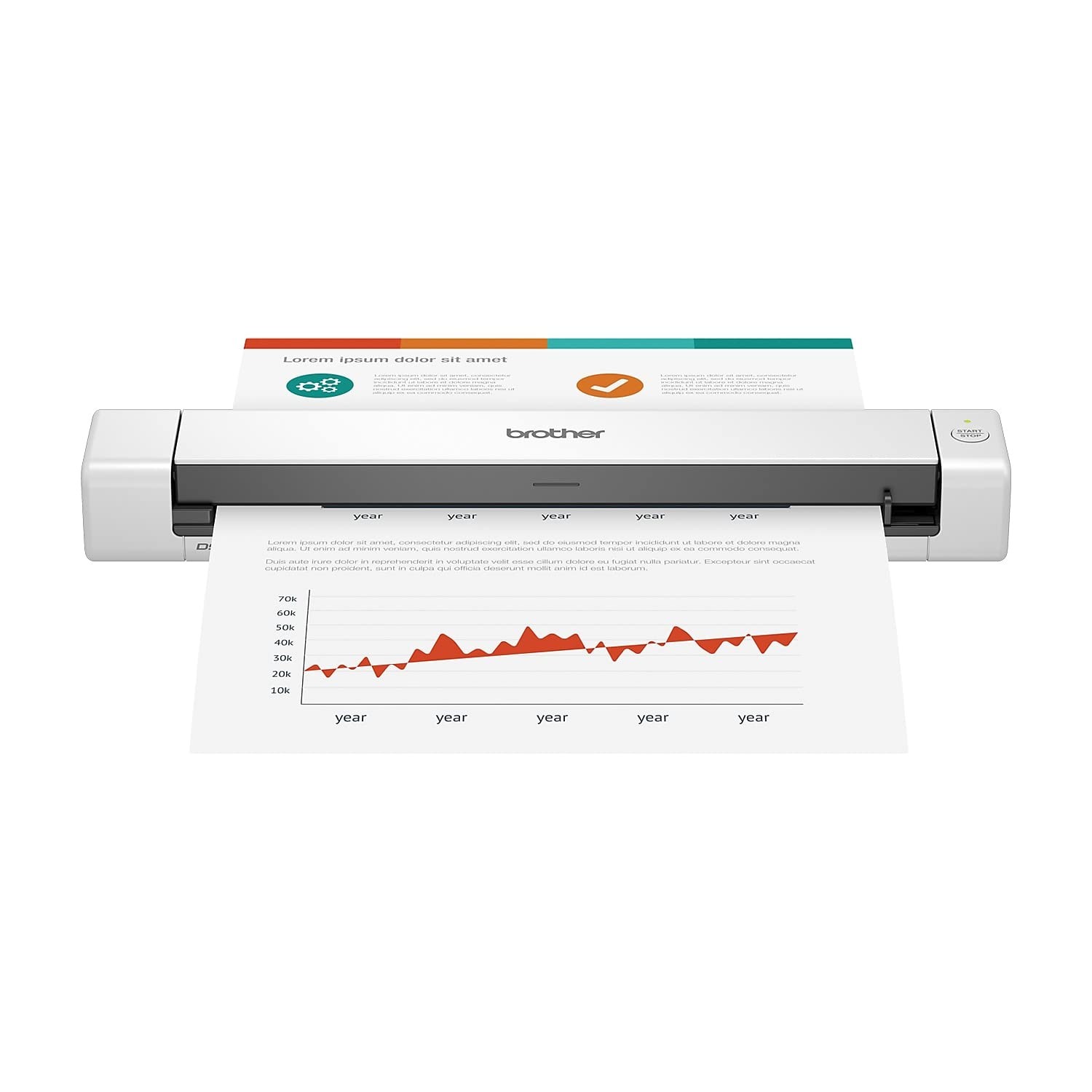 Brother DS-640 Compact Mobile Document Scanner, Model DS640 1.5x2x11.9