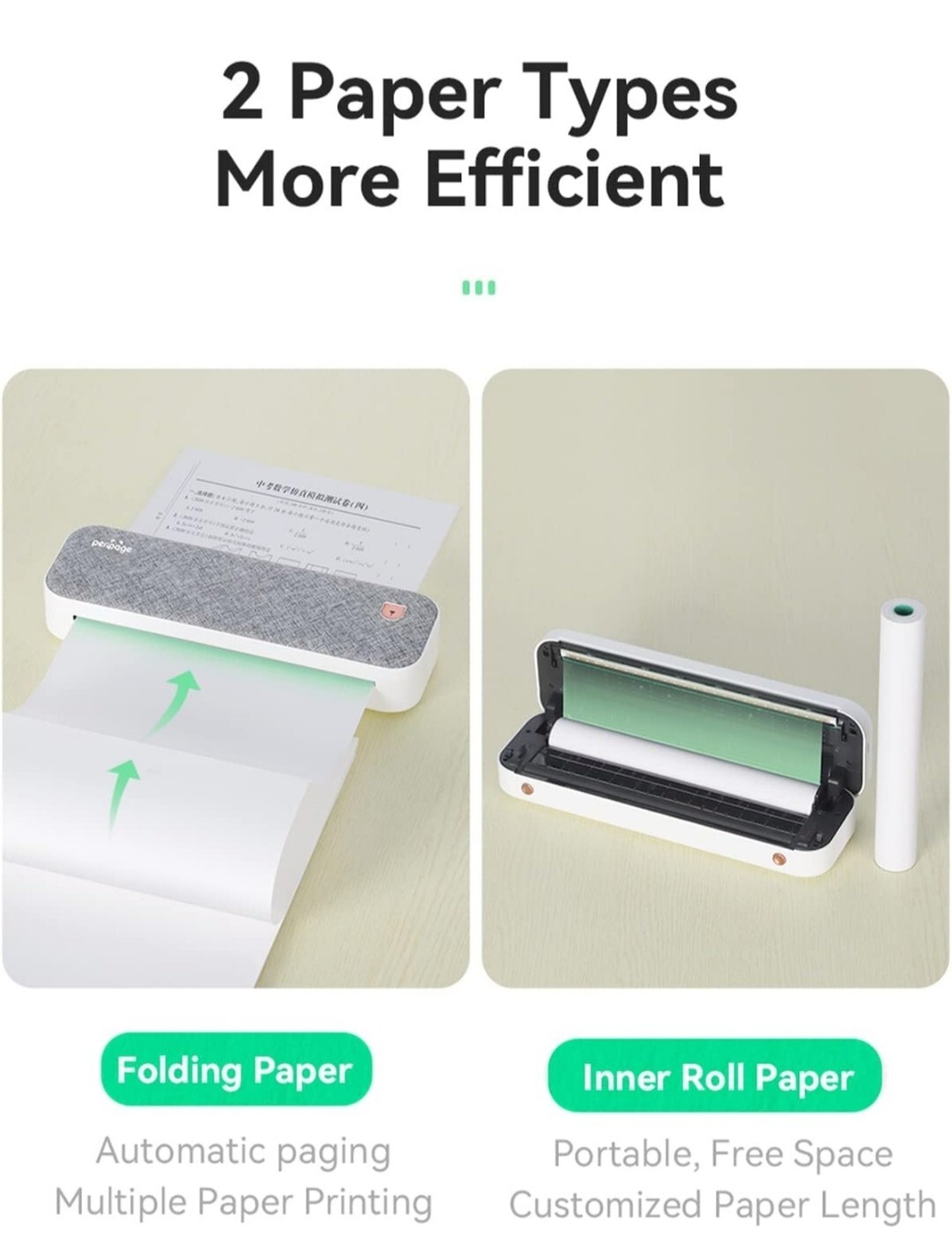 Original A4 Paper Printer Direct Thermal Transfer Wireless Printer Mobile 210mm