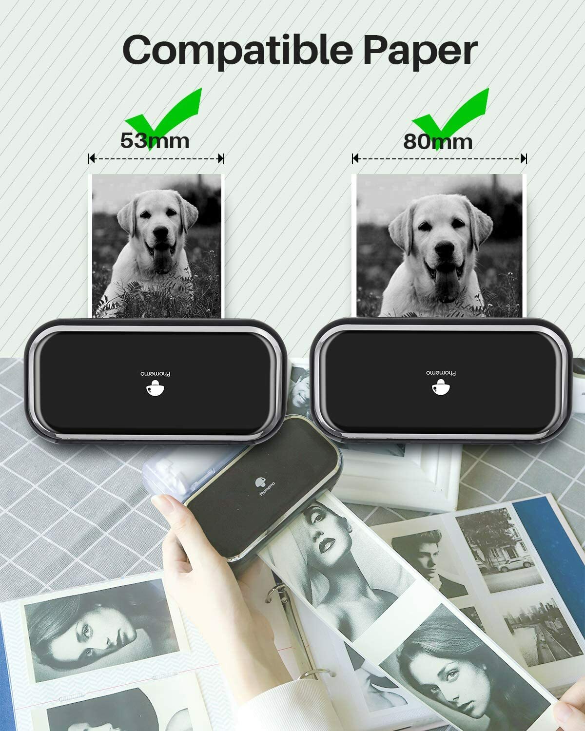 Phomemo M03 Bluetooth Portable Thermal Sticker Printer 80mm for iOS & Android