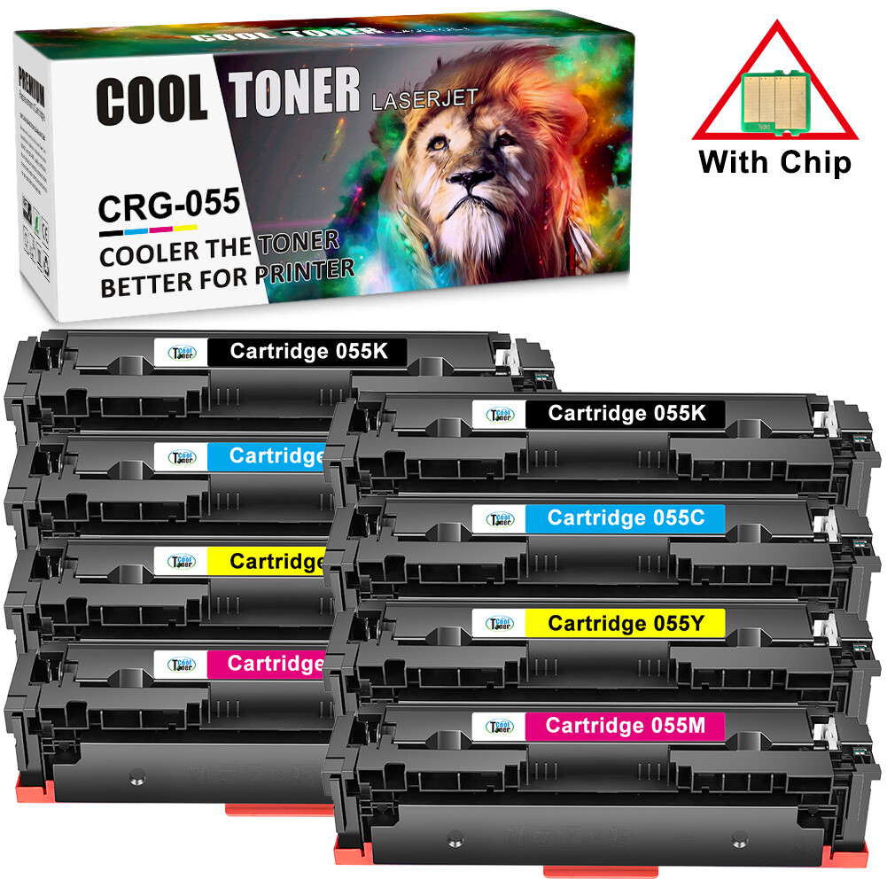 8PK Toner Compatible for Canon 055 CRG-055 ImageClass MF745Cdw MF746Cx LBP663CDW