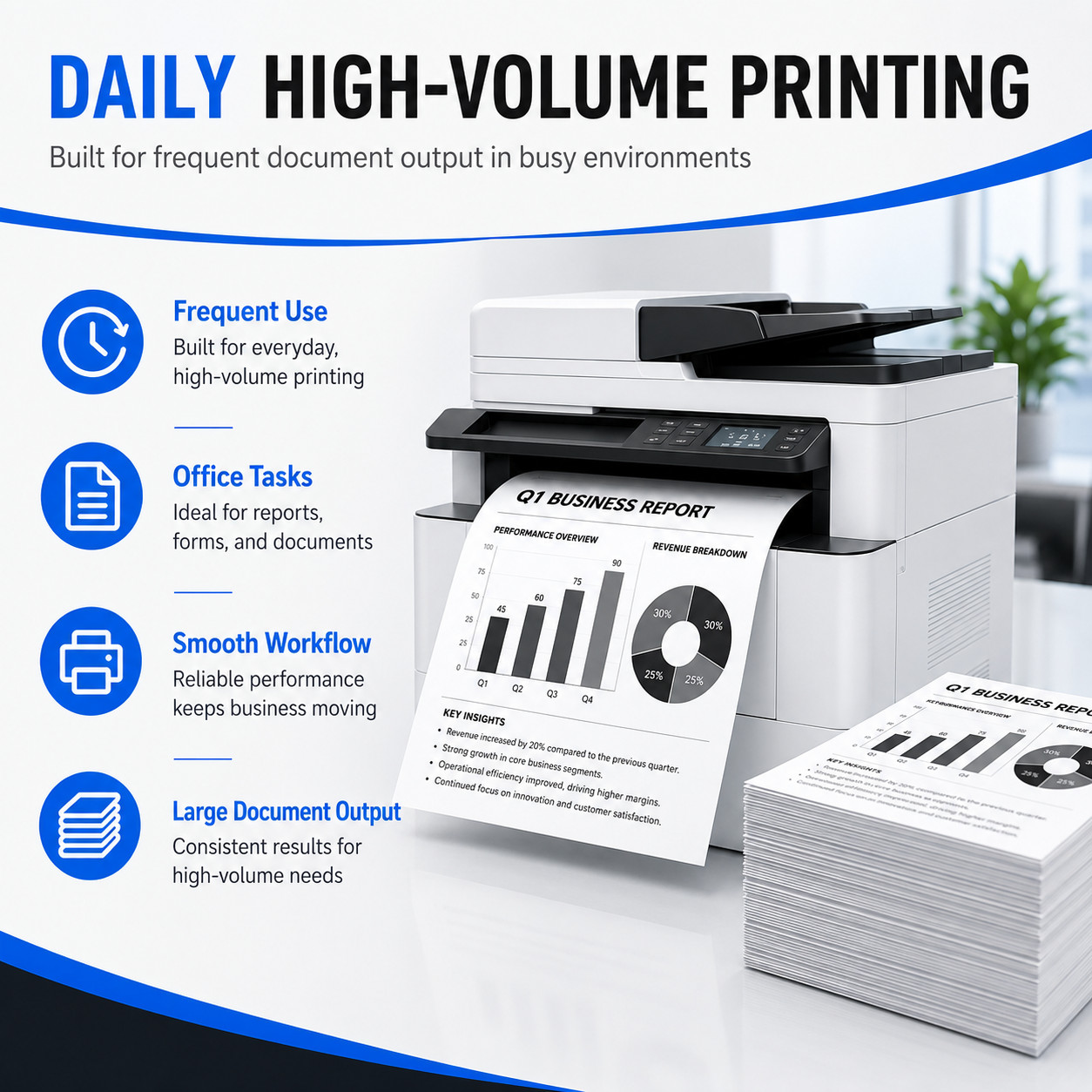 1PK CRG-051H Toner Cartridge For Canon 051H IMAGECLASS MF267dw MF269dw Printer