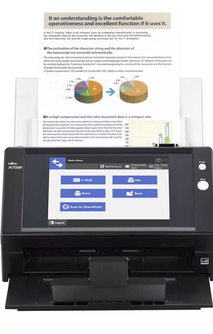 RE_NEWED Fujitsu N7100 Network Scanner