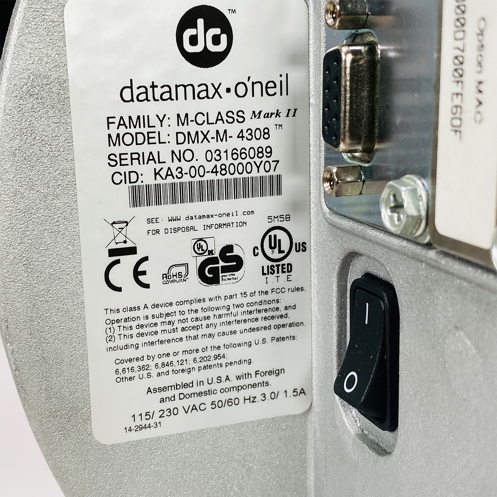 TESTED Datamax DMX-M-4308 Direct Thermal Barcode Label Printer 300dpi LAN USB