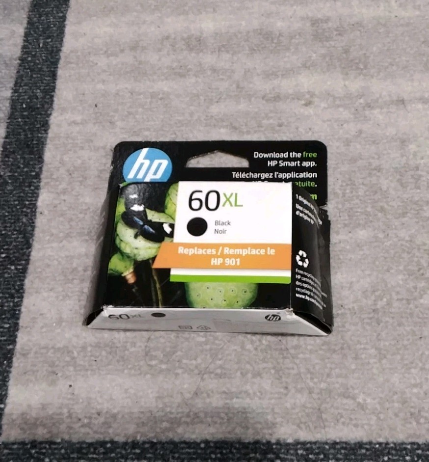 Genuine HP 60XL CC641WN High Yield Black Ink Cartridge Dated Aug 2025+ C