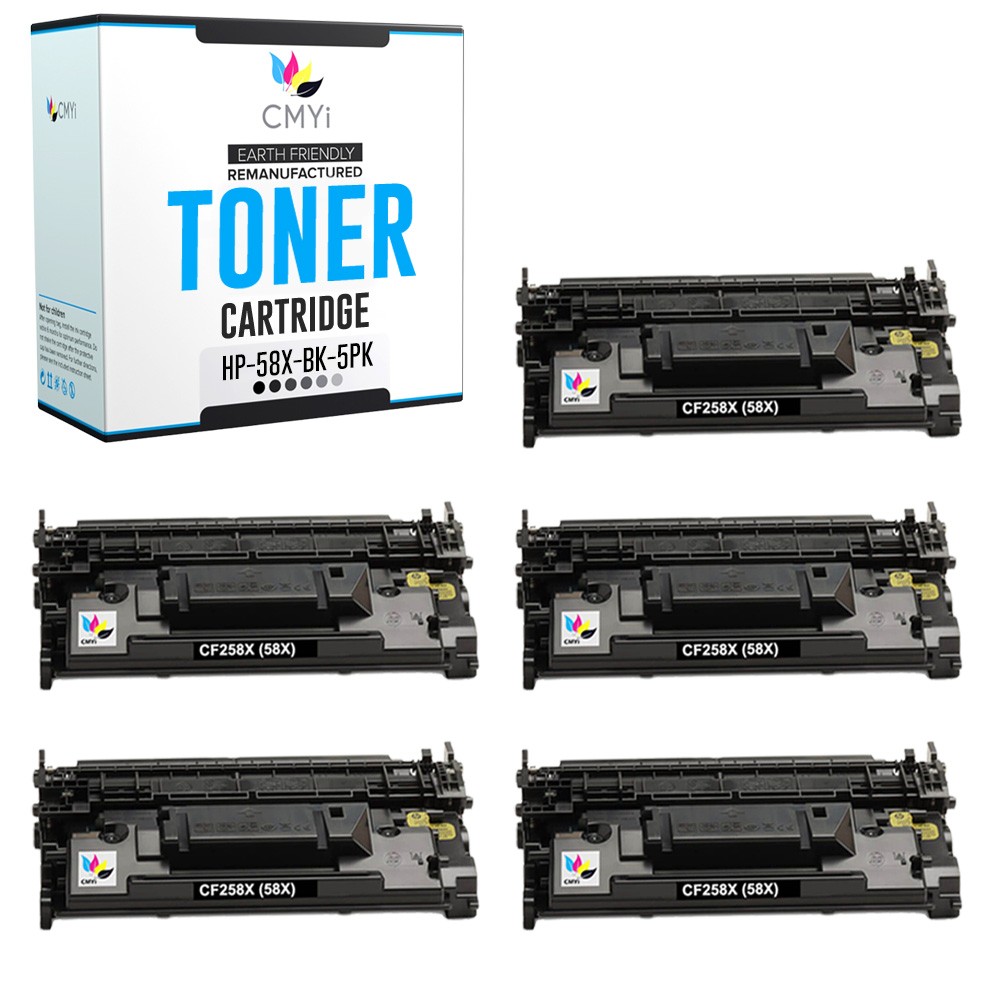 Black CMYi Toner Cartridge Combo Pack Lot fits for HP 58X
