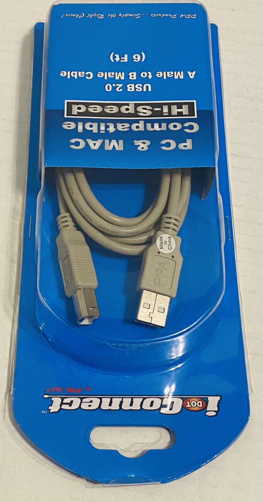 iDot Connect PC MAC Compatible HiSpeed USB2.0 Printer Cable A Male to B Male 6ft