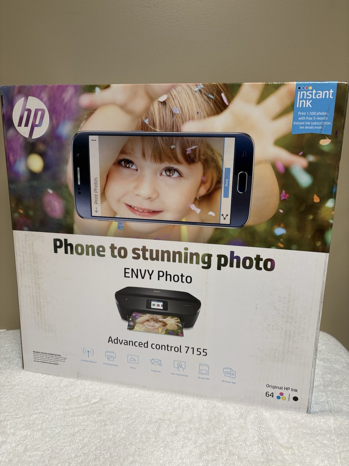 HP 🔥 Envy Photo 7155 Wireless All‑in‑One Color Thermal Inkjet Printer – Sealed