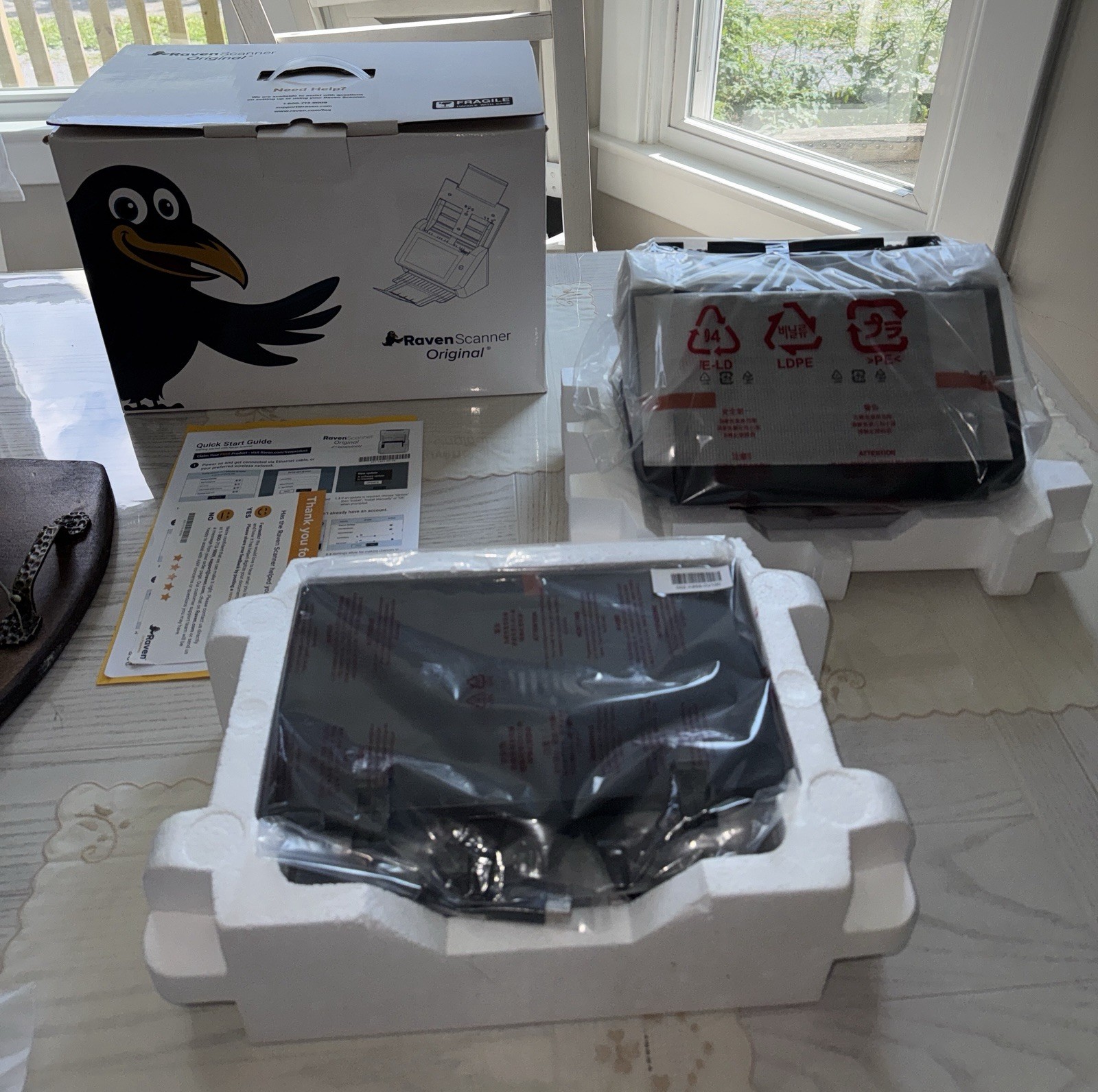 Raven Original 2nd Gen Duplex Document Scanner 8″ Touchscreen Black New Open Box