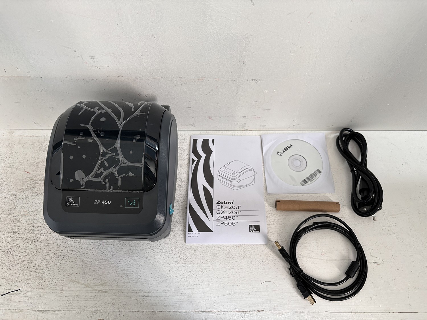 Zebra ZP450 Direct Thermal Label Shipping Barcode Printer USB