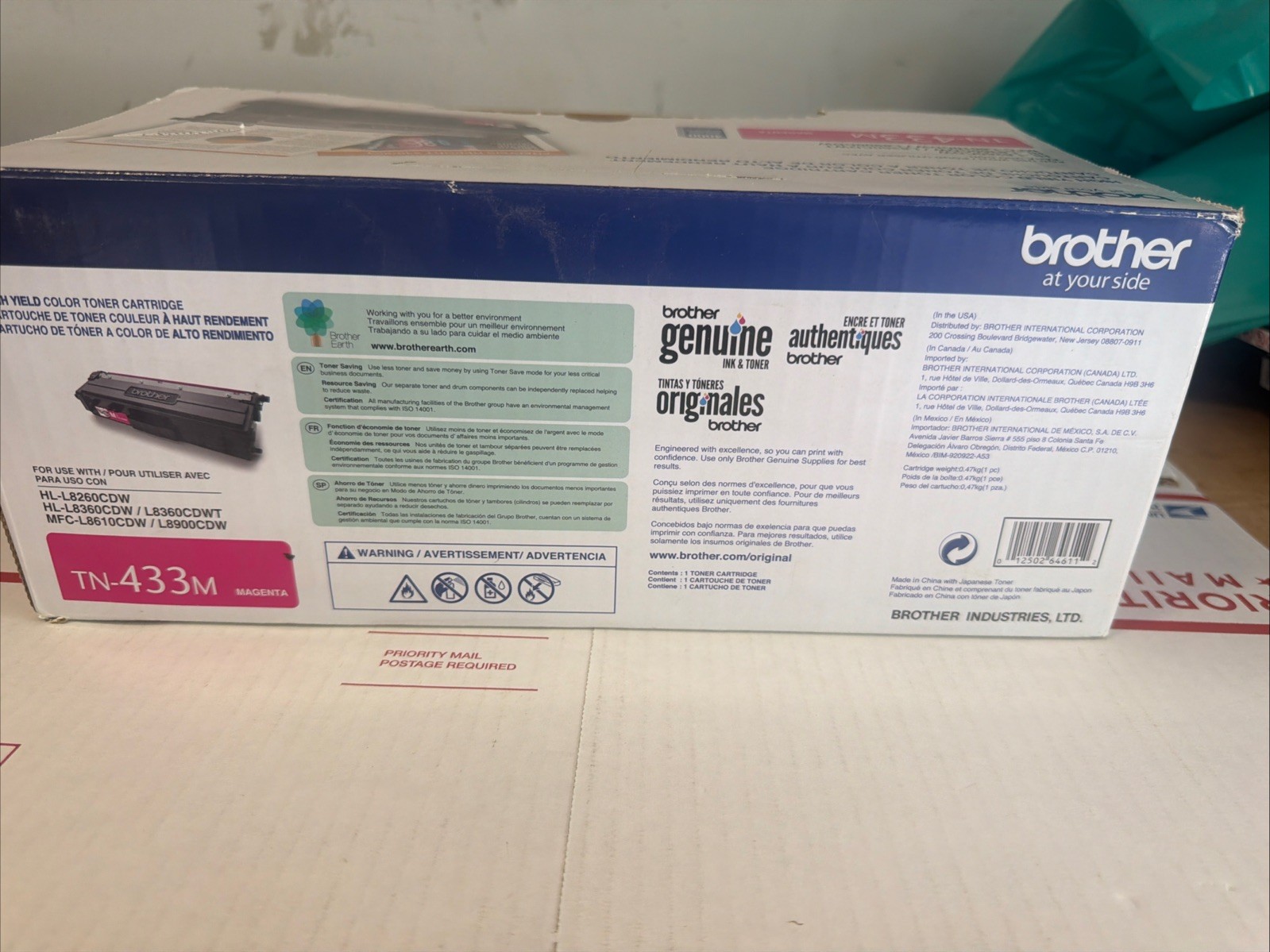 Brother TN433M High Yield Toner Cartridge – Magenta – Genuine OEM