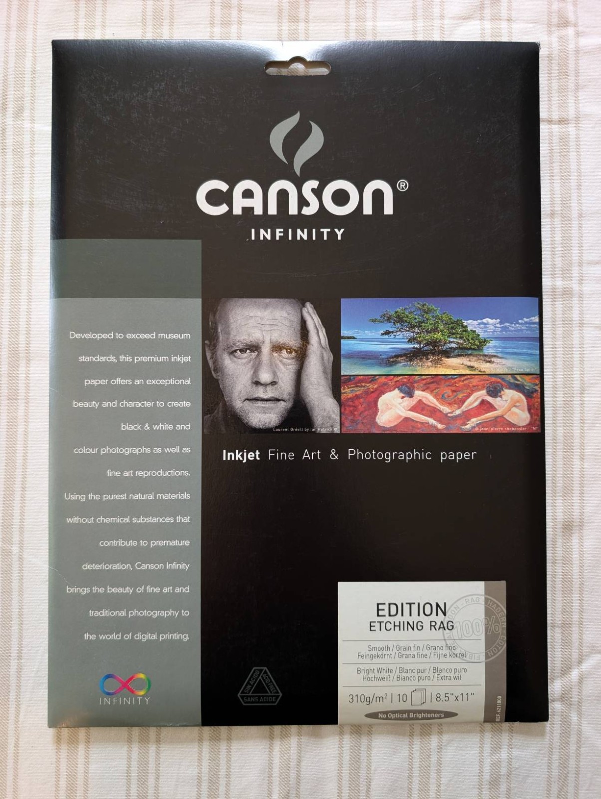 Canson Infinity Edition Etching Rag Paper 310 gsm 8.5″ x 11″ 10 Sheet NEW & SEAL