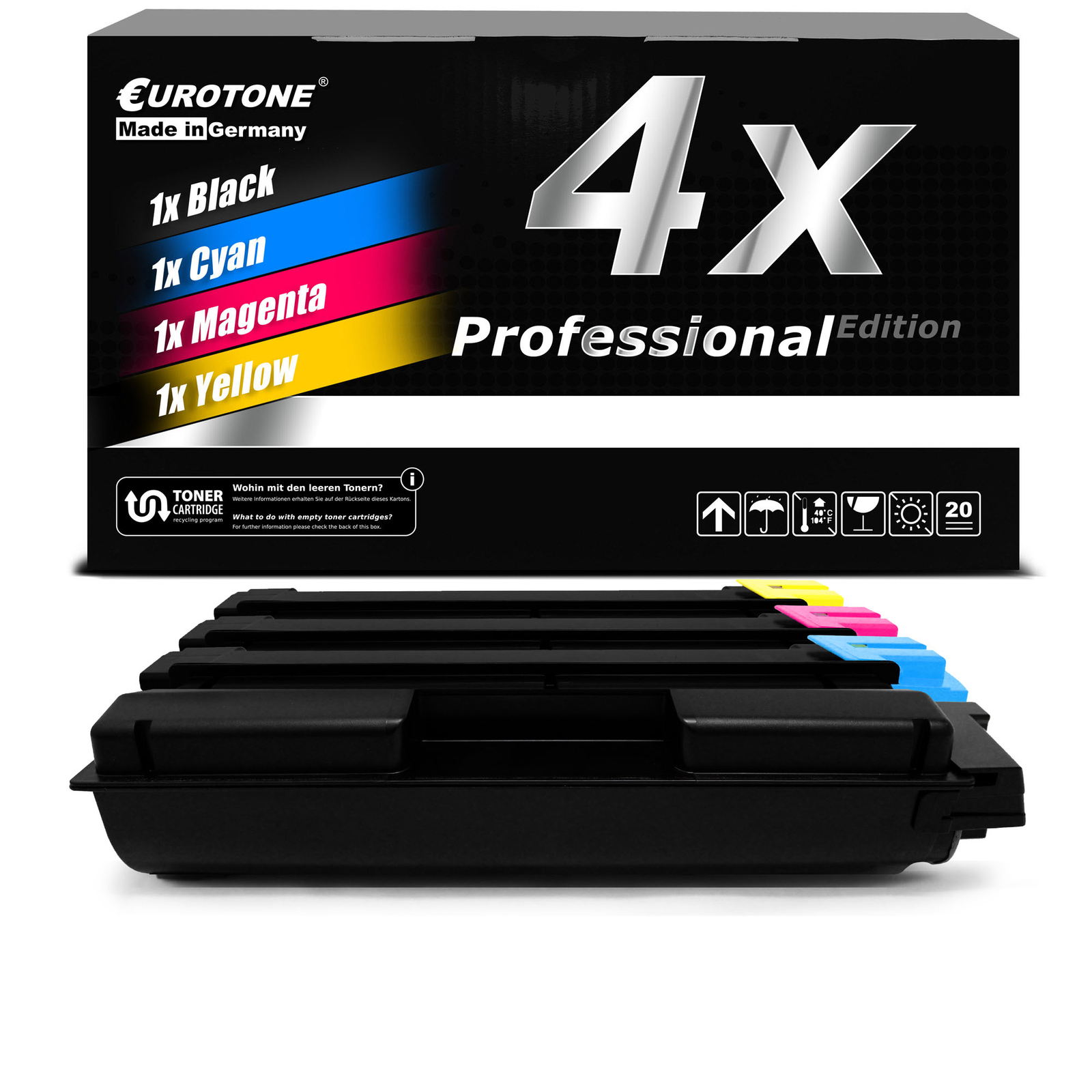 4x Pro Eurotone Toner F Utax P-c 3066 I MFP With Per Approx. 6.000/8.000 Pages