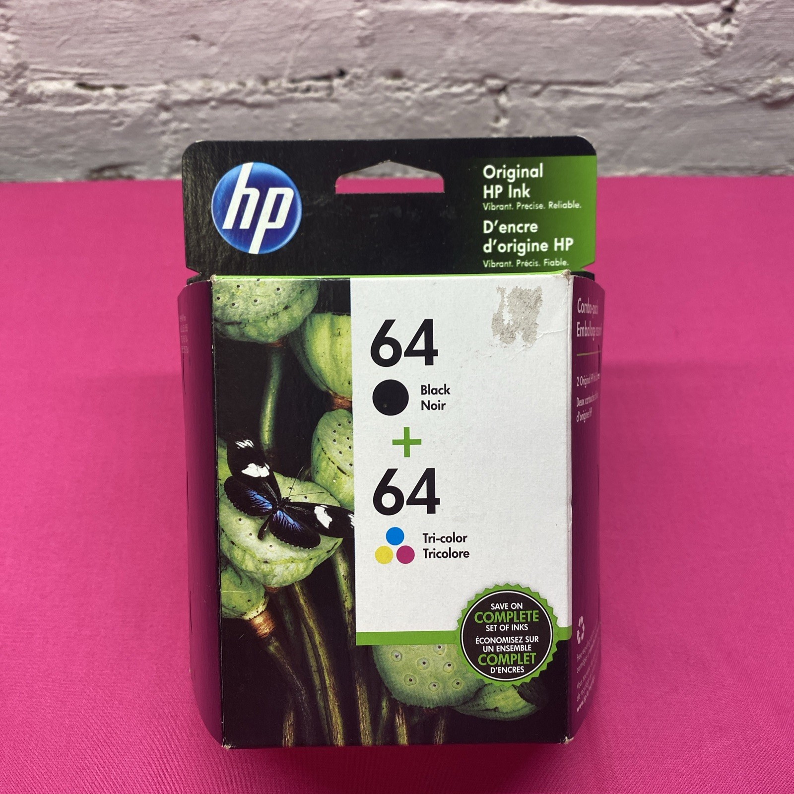 HP 64 Black & Tri-Color Ink Cartridges for HP Printers (Combo Pack) |