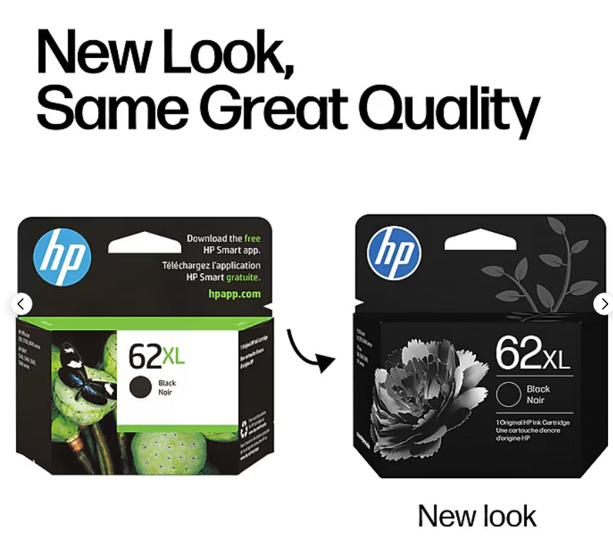 HP x 62XL Black High Yield Ink Cartridge, Prints Up to 600 Pages (C2P05AN#140)
