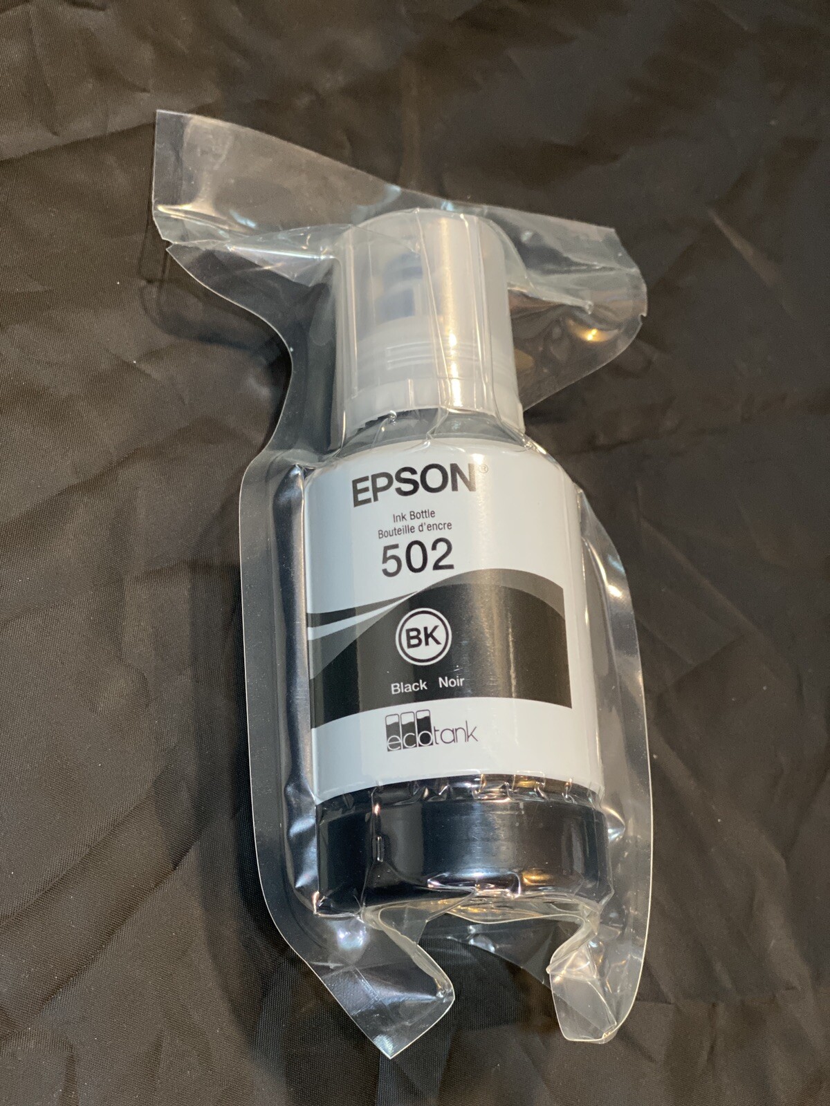 Epson Genuine 502 EcoTank Black Ink Bottle Exp: 10/2027 New, Sealed (bottle 1)