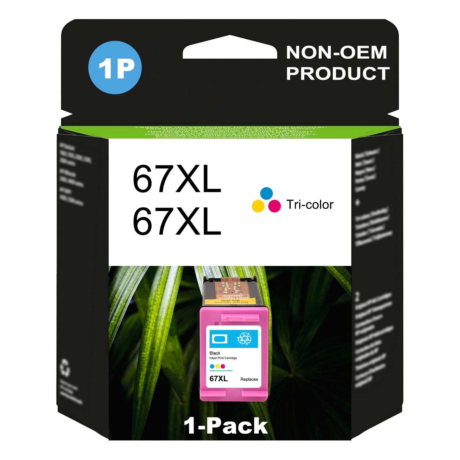 1PK 67XL Color Ink Cartridges for HP 67 Ink XL Deskjet 2855e 2700e 4155e printer