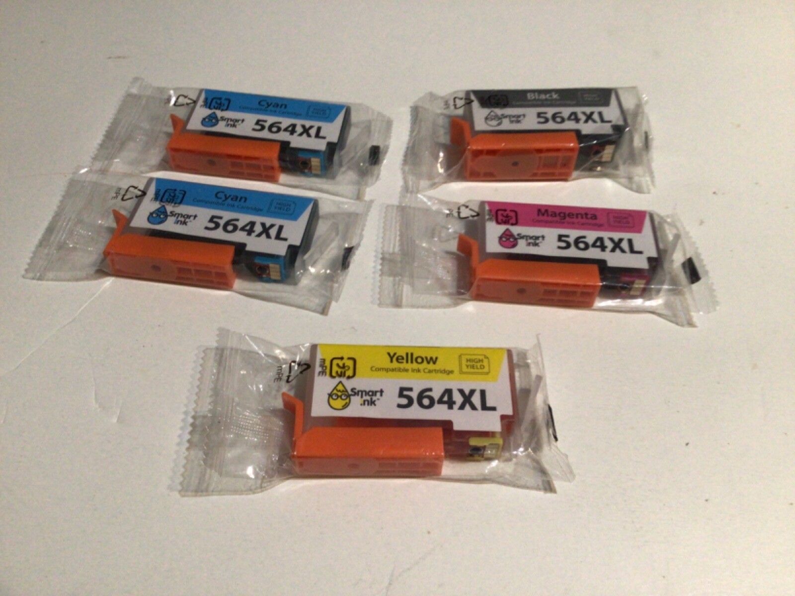 5-inks: Smart ink 564XL Ink Cartridge set B/C/C/M/Y for HP Photosmart printers