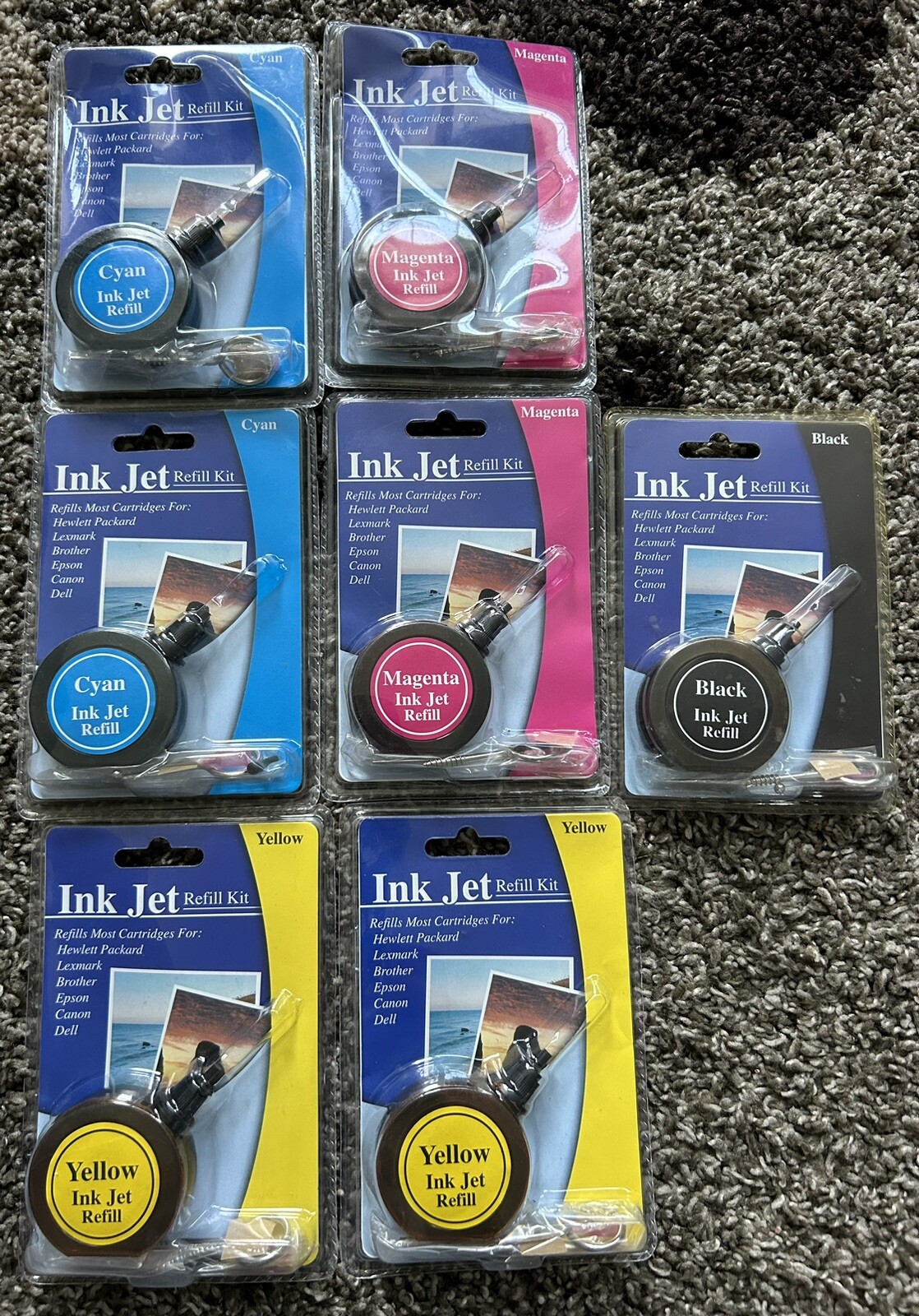 Inkjet Refill Kit Universal for HP Lexmark Canon Epson Dell Brother New Lot Of 7