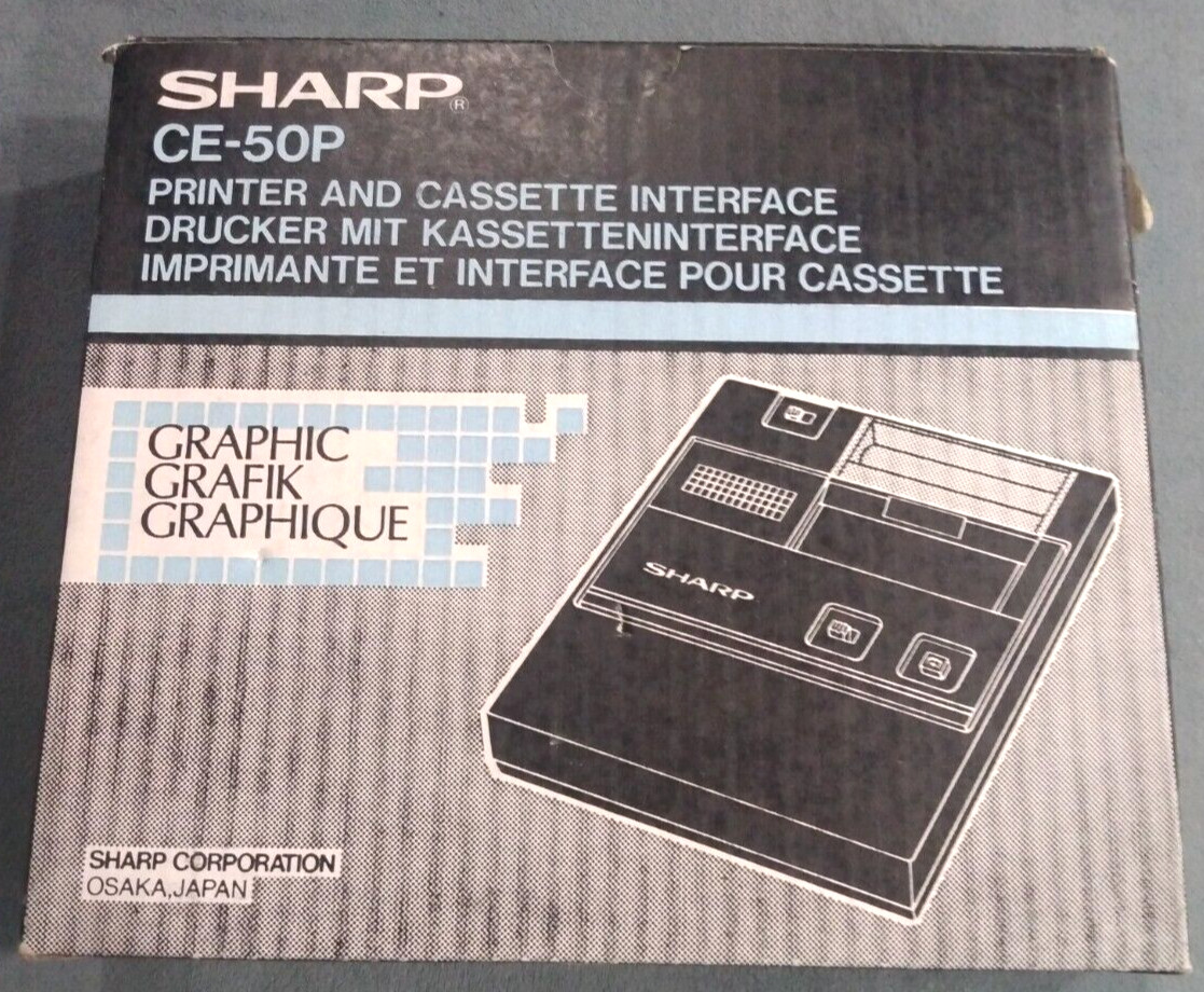 Working Sharp CE-50P Wired Printer & Cassette Interface