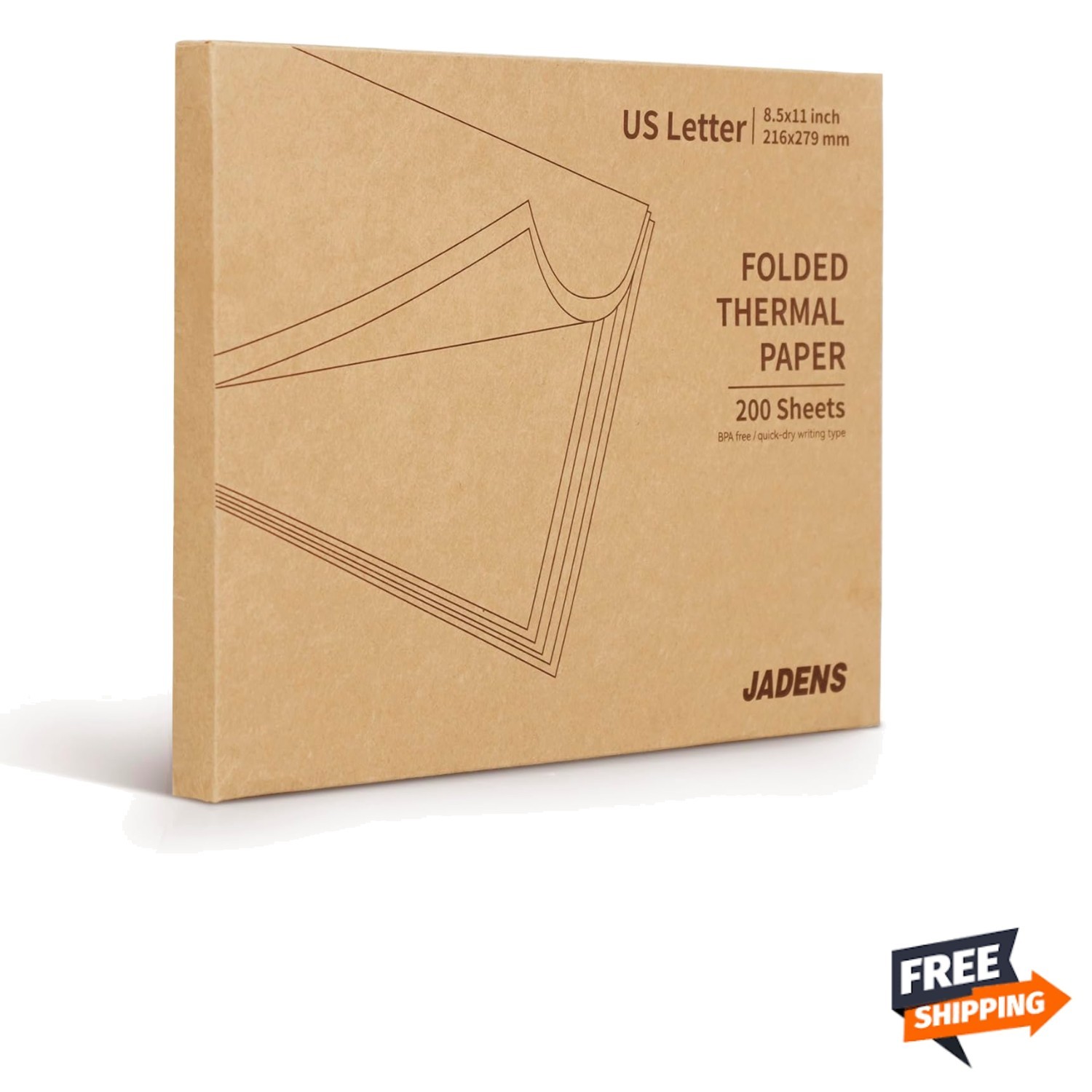 Biodegradable Thermal Paper – 8.5” x 11”, 200 Sheets for Printers